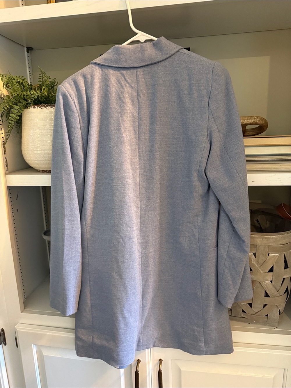 H&M Dusty Blue Blazer Longer Length - Picture 3 of 3